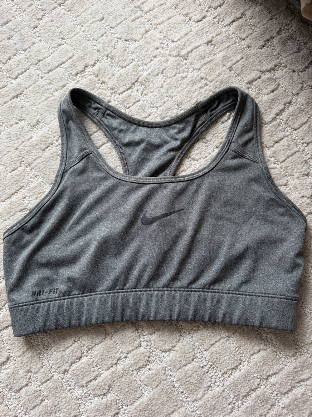 Nike Grey Dri-FIT Racerback Sports Bra